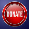 Red Button with the word Donate in the center.